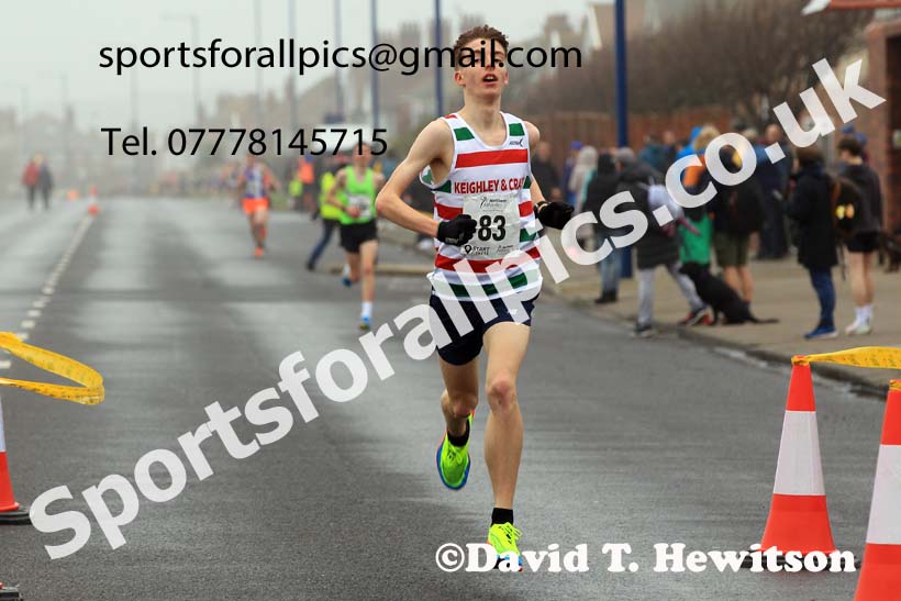 Boys under-15s 5k, 2023 Northern Mens 12 stage and Womens 6 Stage Relays and Young Athletes, Redcar. Photo: David T. Hewitson/Sports for All Pics